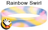 Rainbow Swirl rubber bracelet