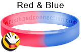Red & Blue rubber bracelet