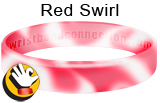 Red Swirl rubber bracelet