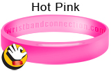 Hot Pink rubber bracelet