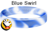 Blue Swirl rubber bracelet