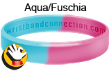 AquaFuschia rubber bracelet