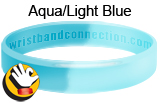 AquaLightBlue rubber bracelet