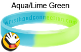 AquaLime-Green rubber bracelet