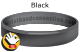 BLACK rubber bracelet