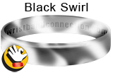 Black Swirl rubber bracelet