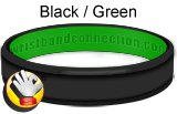 Black Green - CC rubber bracelet