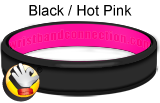 Black/Hot Pink - CC rubber bracelet