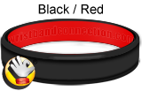 Black Red rubber bracelet