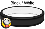 Black/White - CC rubber bracelet