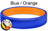 Blue Orange - CC rubber bracelet