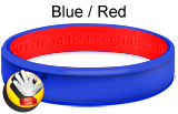 Blue Red - CC rubber bracelet