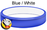 Blue/White - CC rubber bracelet