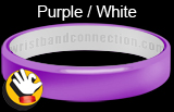 PurpleWhite rubber bracelet