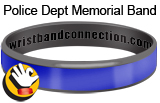 Thin Blue Line rubber bracelet