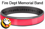 Thin Red Line rubber bracelet