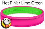 HotPinkLimeGreen rubber bracelet