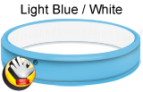 Light Blue-White rubber bracelet