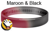 Maroon & Black wristband