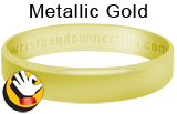 Metalic Gold rubber bracelet