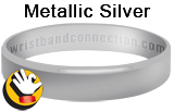Metalic Silver rubber bracelet