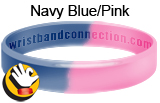 NavyBluePink rubber bracelet