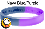NavyBluePurple rubber bracelet