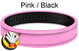 Pink Black rubber bracelet