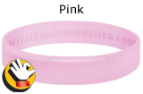 Pink rubber bracelet