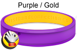 Purple Gold rubber bracelet