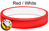 Red/White rubber bracelet