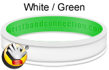 White Green CC rubber bracelet