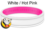 White Hot Pink rubber bracelet