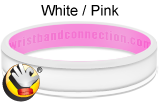 White Pink rubber bracelet