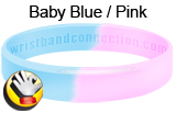 Baby Blue and Pink wristband