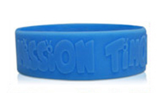 Color Filled Silicone Bracelets Wristbands