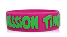 Color Filled Silicone Bracelets Wristbands