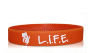 Color Filled Silicone Bracelets Wristbands