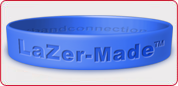 Lazer-Made Rubber Bracelets - laser engraved