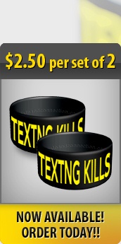 Texting Kills Awareness Thumb Rings v.3