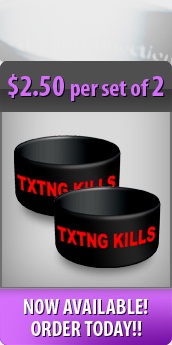 Texting Kills Awareness Thumb Rings v.5